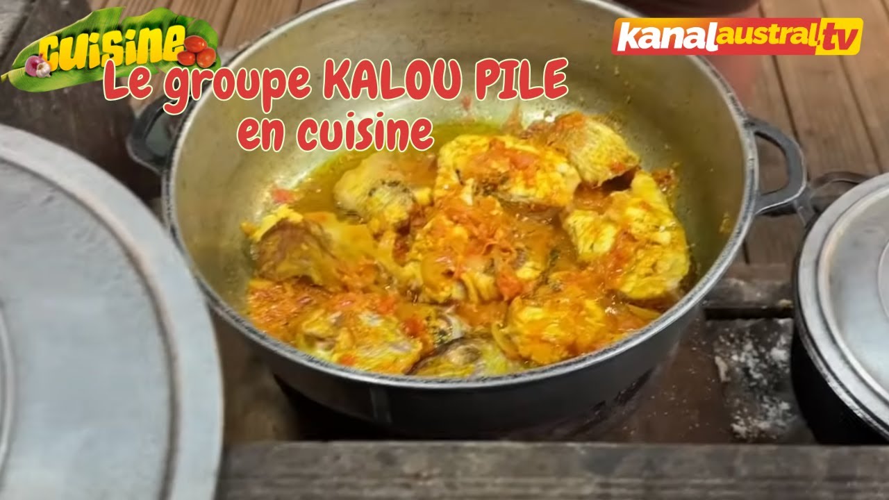 Le groupe KALOU PILE en cuisine chez KANAL AUSTRAL.TV