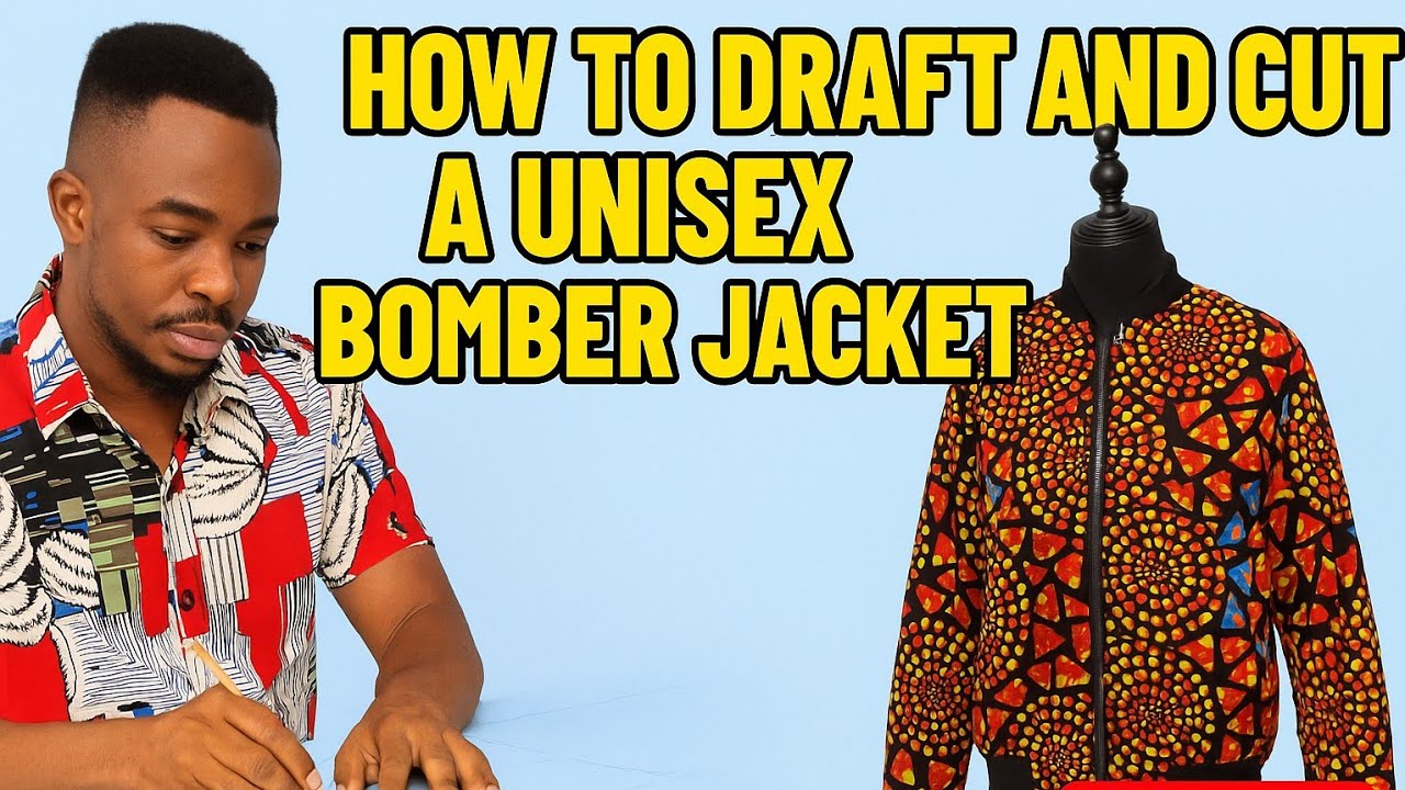 How to Draft and Cut a Perfect Unisex Bomber Jacket | Mr Redefined Clothing #bomberjacket #diy #fyp