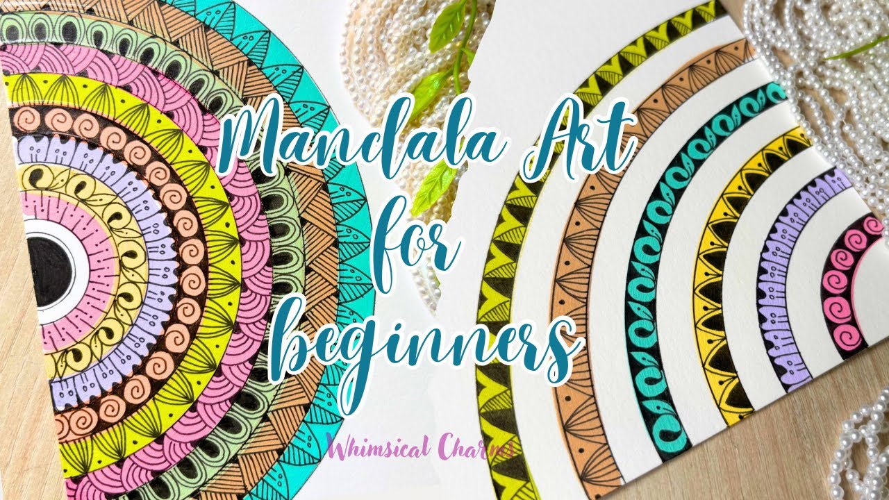Mandala designs for beginners 🌈✨ #art #mandalaart #mandaladesign #painting #mandalapainting #drawing