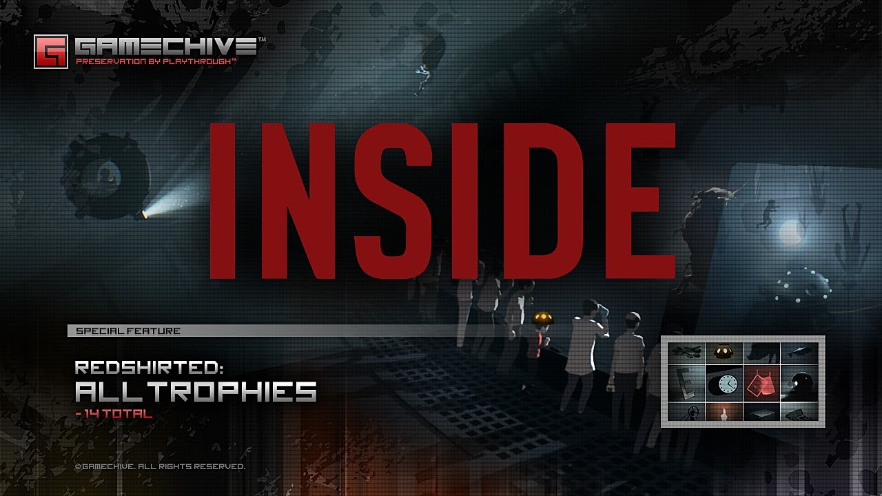 INSIDE (Redshirted: All 14 Trophies) PS4 Gamechive