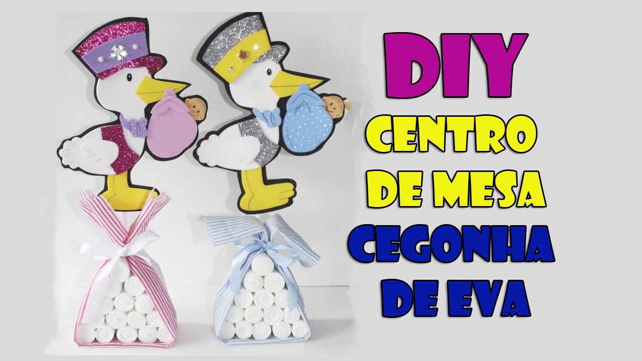 DIY centro de mesa para chá de fraldas