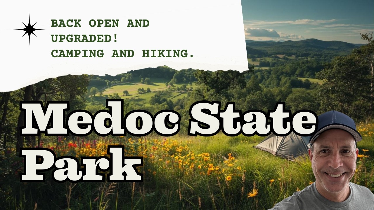 Hiking and RV Camping. Medoc State Park North Carolina. Back Open and upgraded!