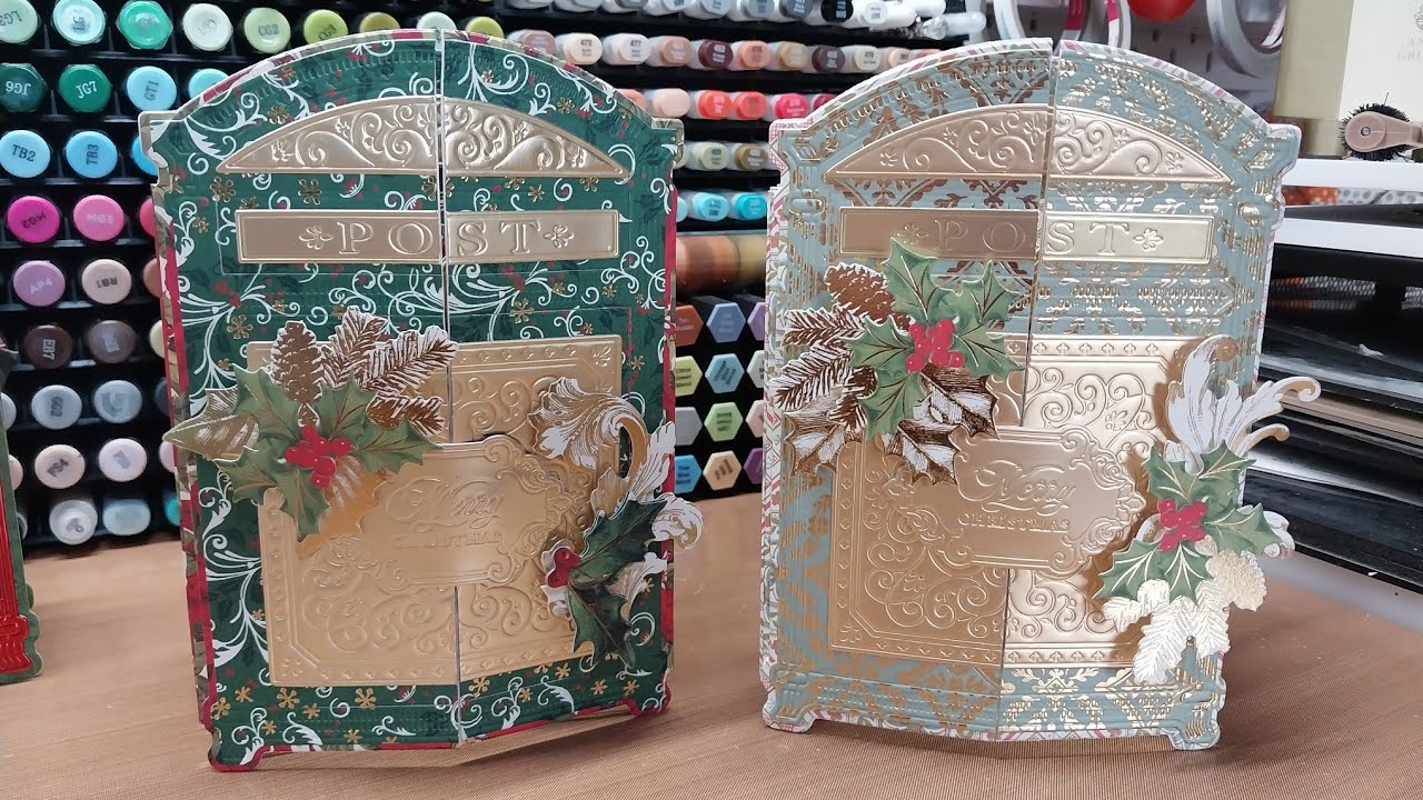 Anna Griffin create 2025 post box shadow box card