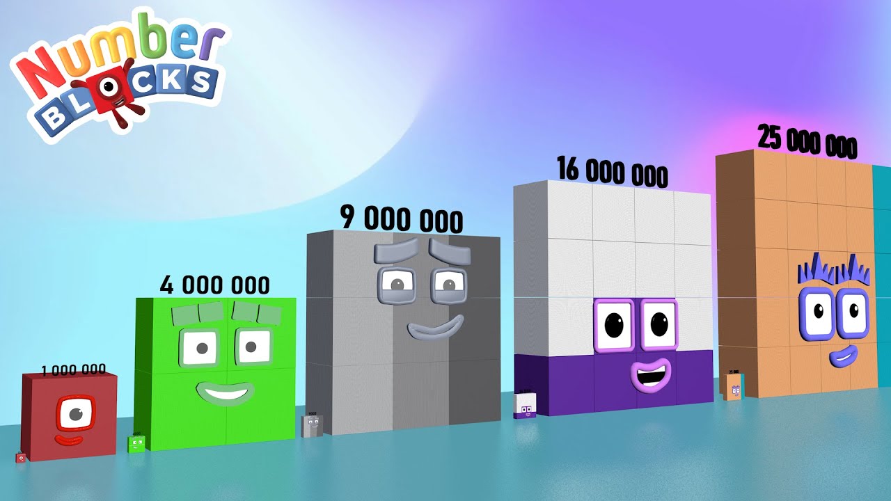 Looking for Numberblocks Square Club Thousand vs Million Numberblocks Number Pattern