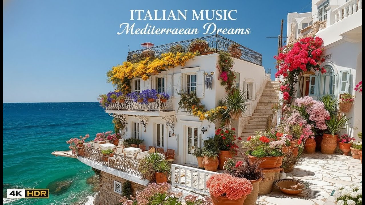 Chill Mediterranean Bliss 🌊 Relaxing Italian Music & Dreamy Seaside Ambience 4K
