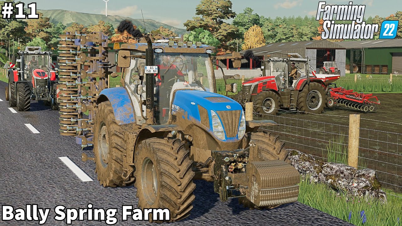 Selling Milk & Bringing Water, Soil Preparation & Sowing Canola│Bally Spring│FS 22│Timelapse#11