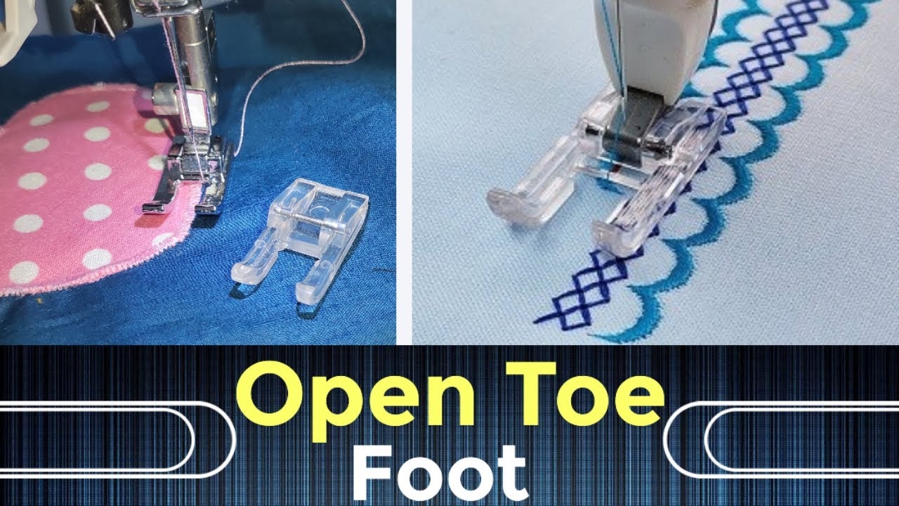 How To Use OPEN TOE EMBROIDERY FOOT | Creative Stitching Techniques