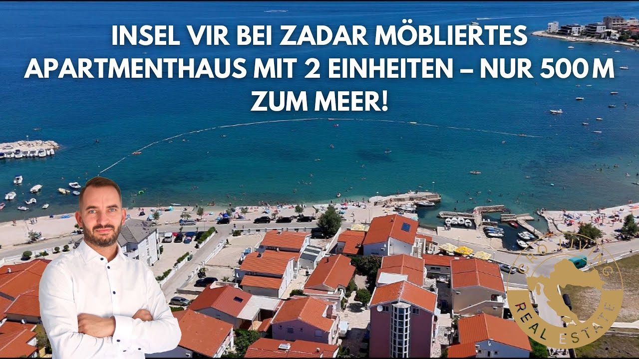 Insel Vir bei Zadar Möbliertes Apartmenthaus mit 2 Einheiten – nur 500 m zum Meer!