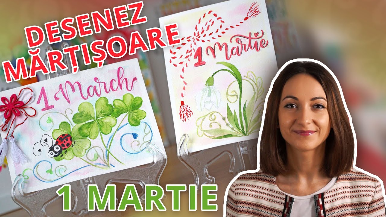 Mărțișoare Handmade - Desen, Watercolor și Caligrafie