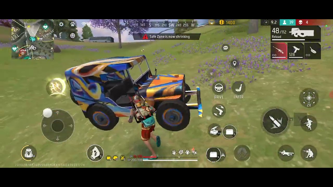 Playing free fire 
