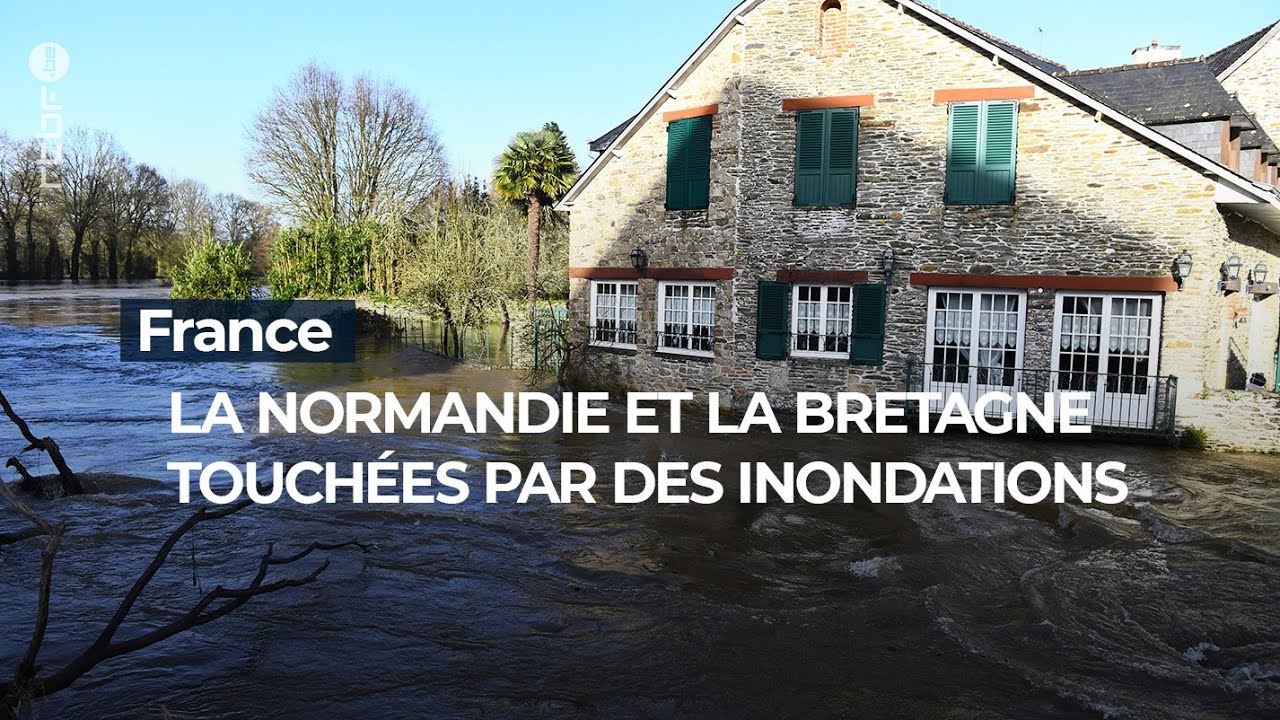 France : la Normandie et la Bretagne touchées par des inondations - RTBF Info