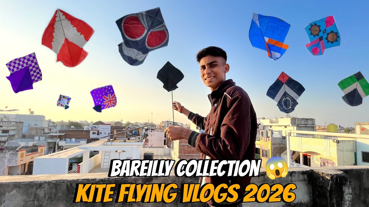 Kite flying Vlog part-3😱||testing new Bareilly and Nagpuri kite😍