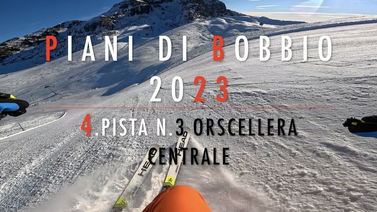 4K 🔴 Piani di Bobbio SKI 🔴 4. Pista n.3 Orscellera centrale (nera) 🔴 26.1.2023