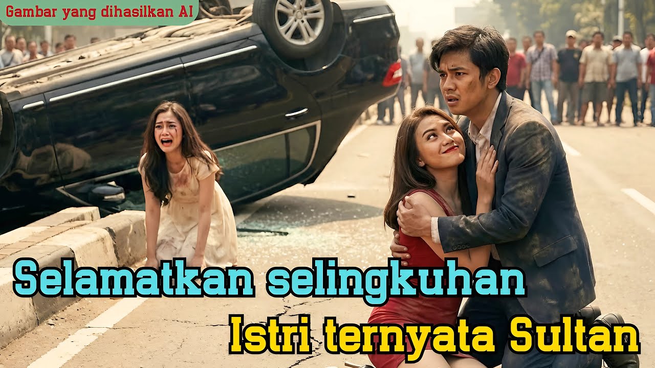 Suami selamatkan pelakor saat mobil terbalik.. berlutut lihat istri dikawal konvoi khusus!(AI fiksi)