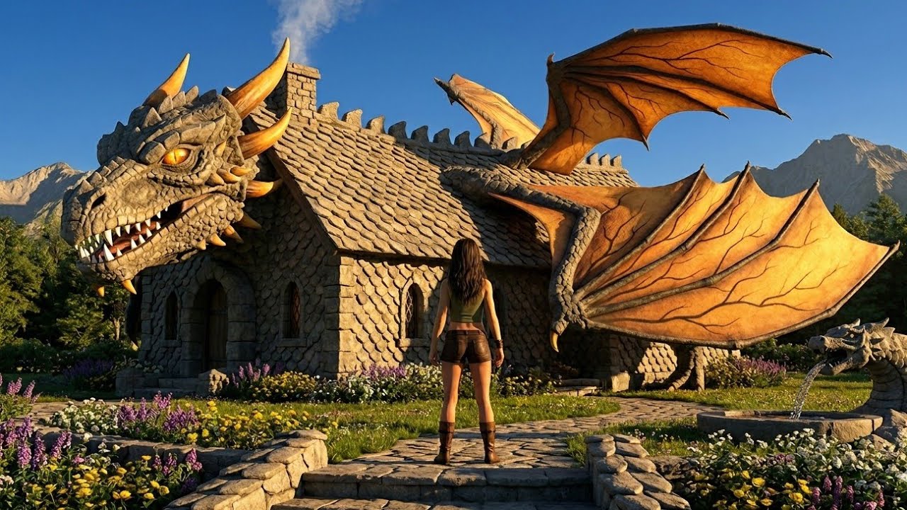 👉 Alone in Jungle&hellip; She Built a DRAGON House 😳🔥 | Survival Story