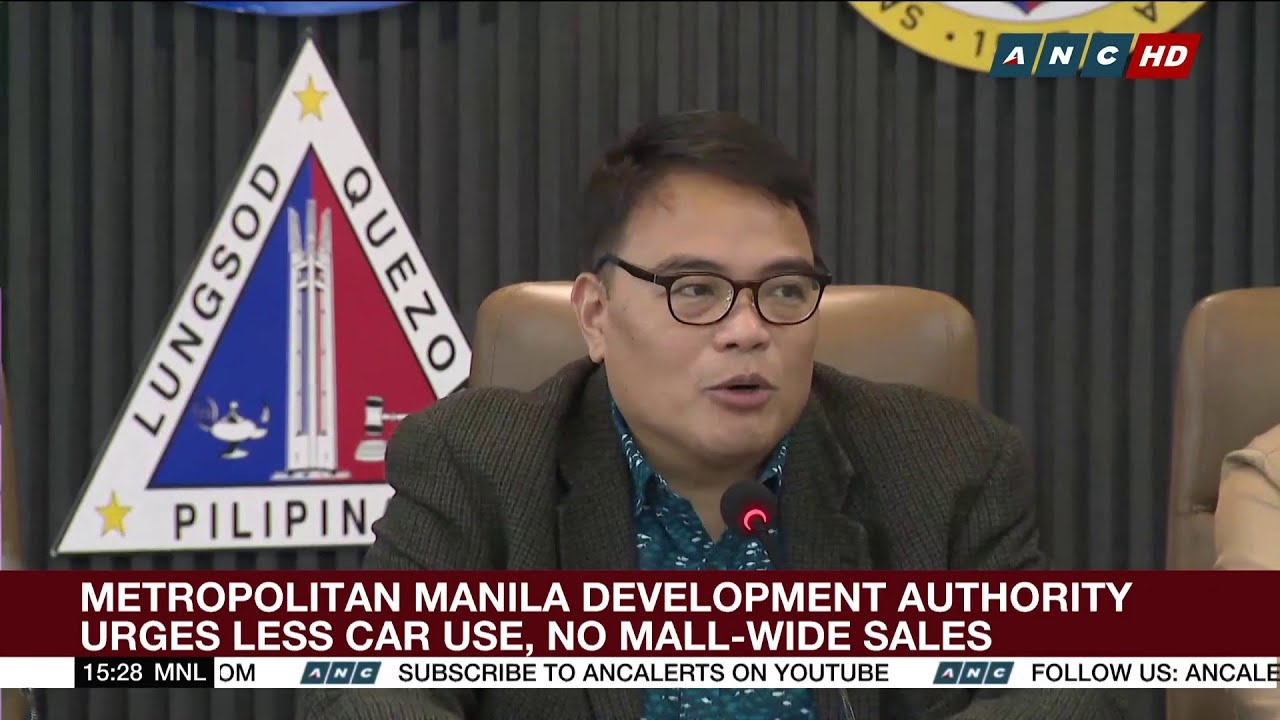 Metropolitan Manila Development Authority urges less car use, no mall-wide sales | ANC