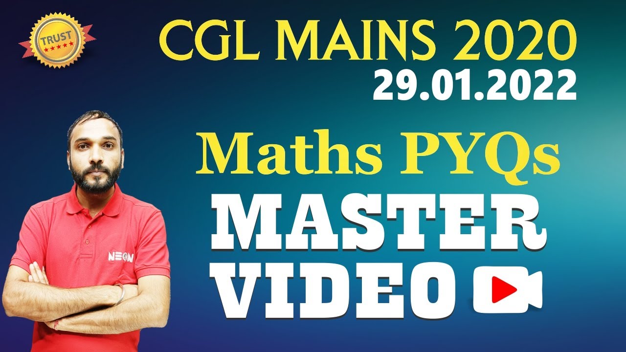 SSC CGL MAINS 2023 29 01 2022 MATHS  PYQs💪🏻NEON CONCEPTS के साथ🔥