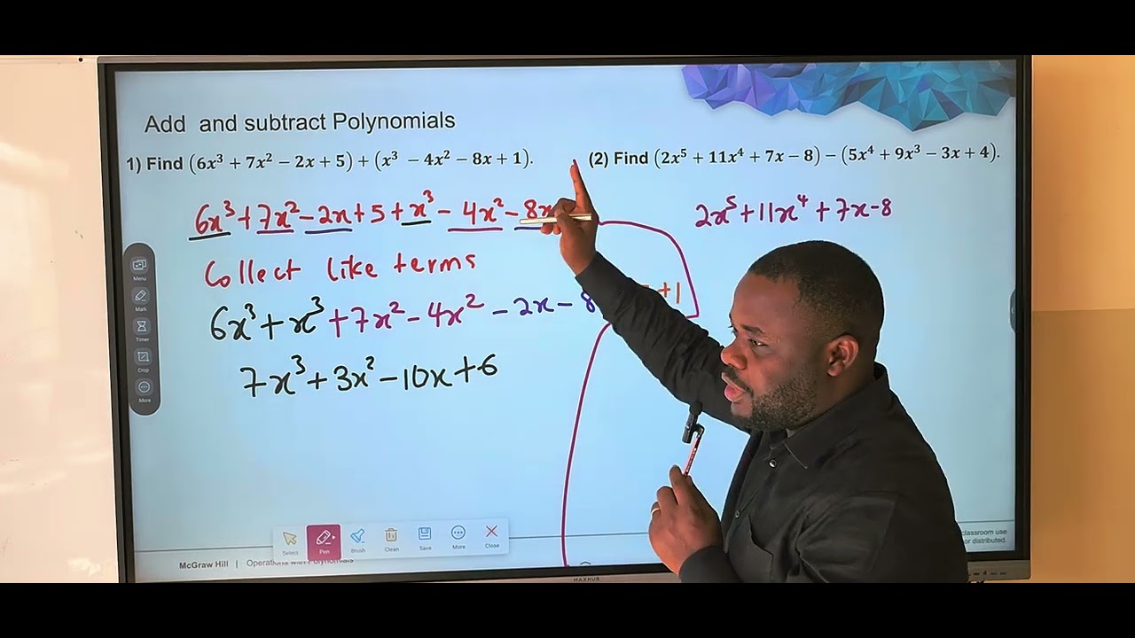 Add and Subtract Polynomials 