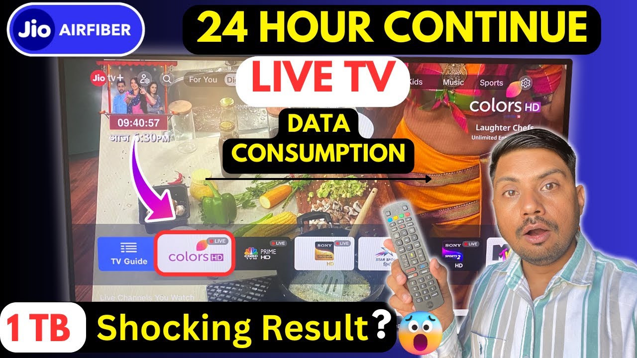 I Survived 24 Hours on Jio Airfiber's Live TV Data Consumption Test Result Are Shocking! 😲