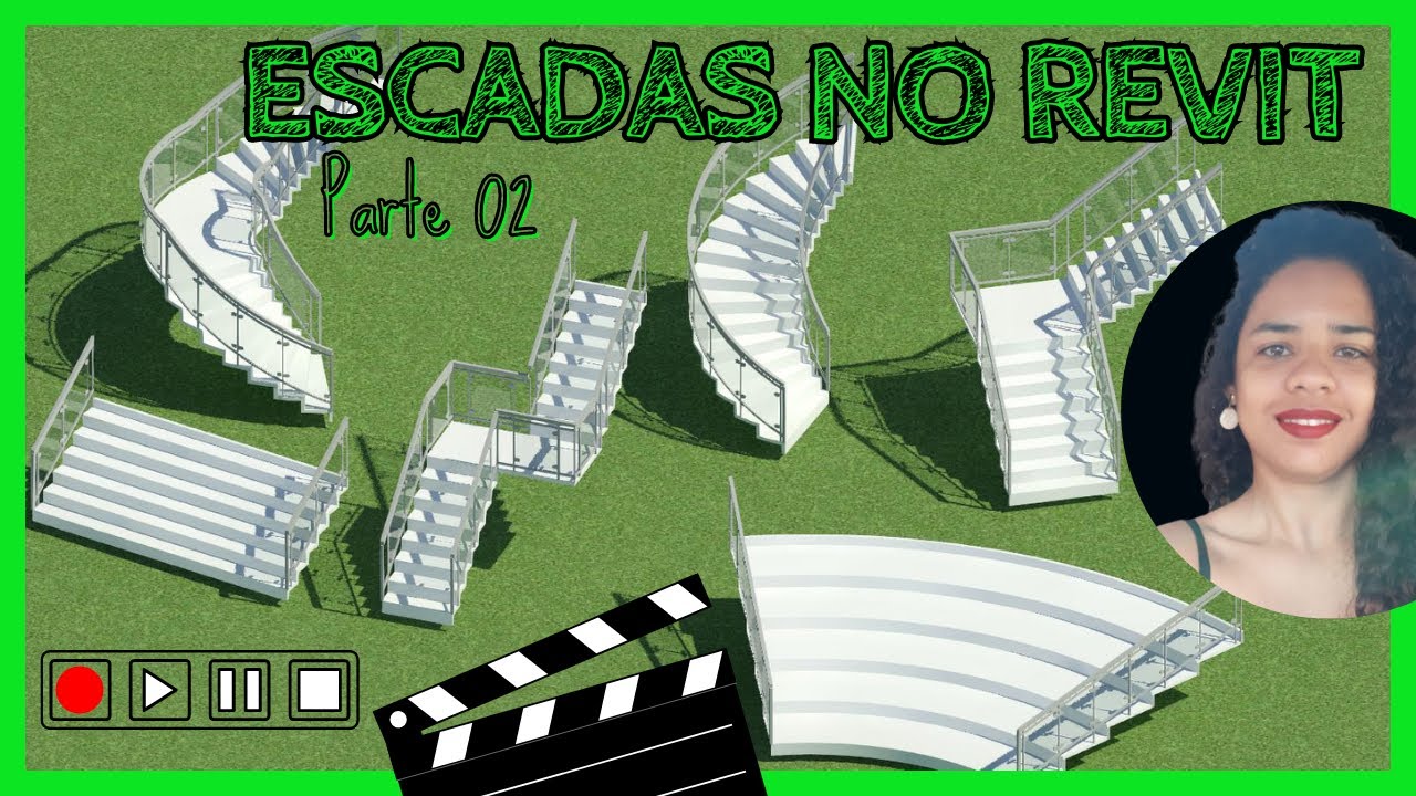 📺🪜 Como desenhar escadas no Revit - simples e fácil - Parte 02