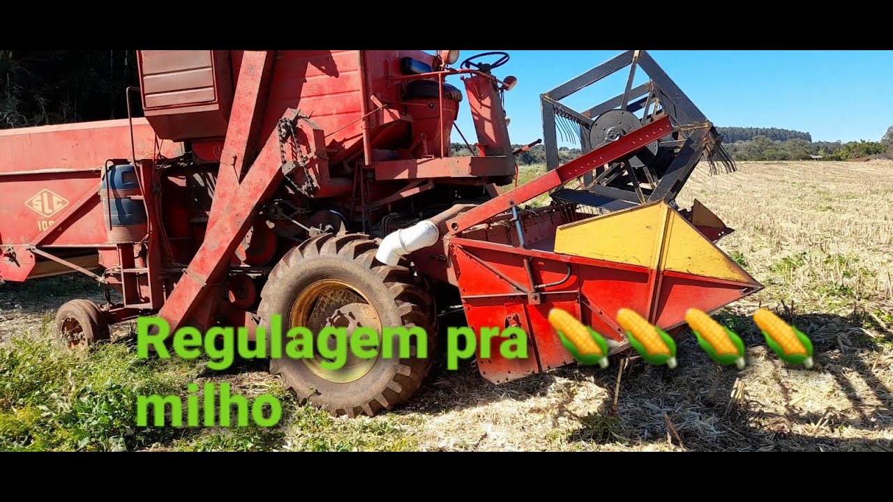 SLC 1000 Como Regular Colheitadeira Para Colher Milho Com Plataforma De Soja