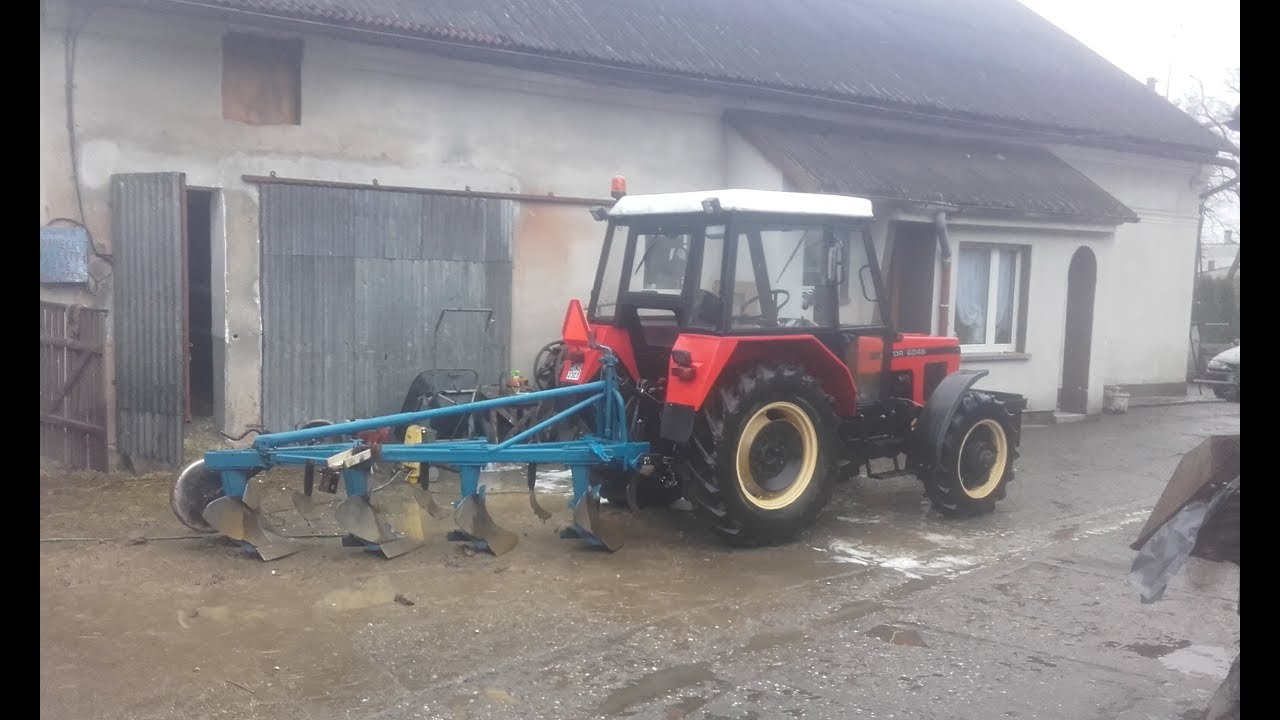 Zetor 6245 - Orka zimowa w deszczu #8 (oczami operatora)