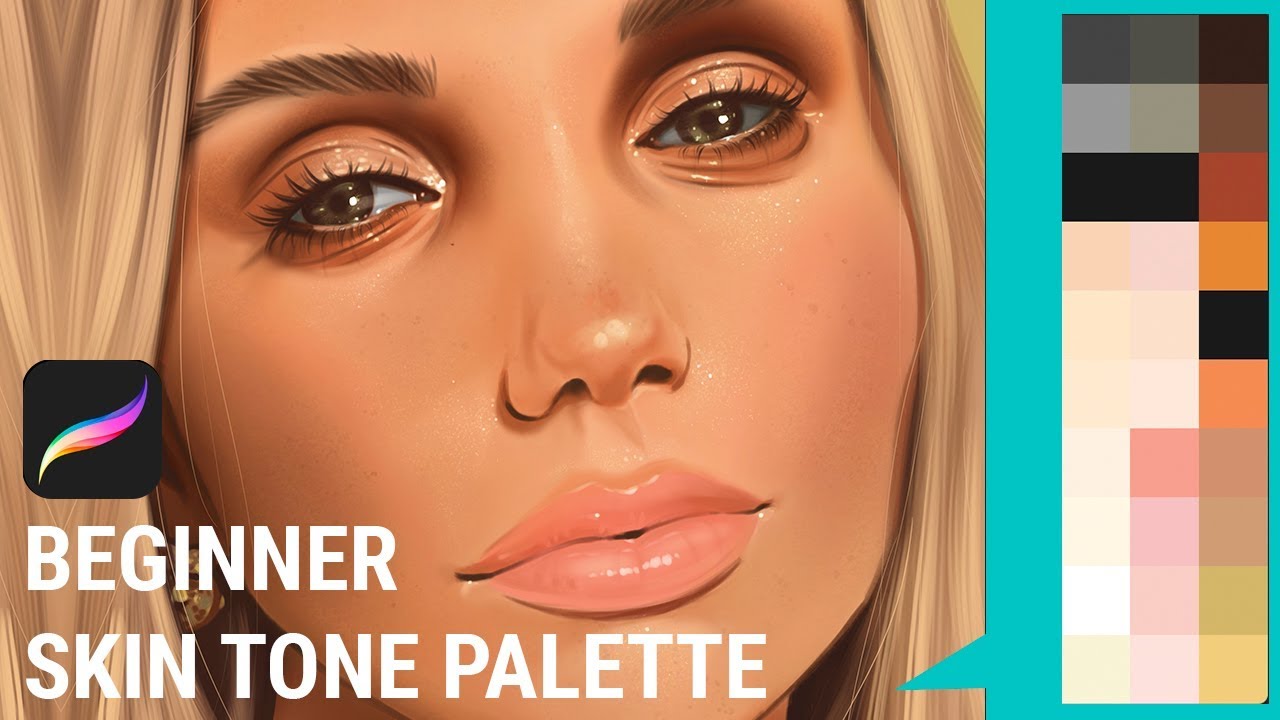 Easiest Skin Tone Palette for Portrait Painting in Procreate!