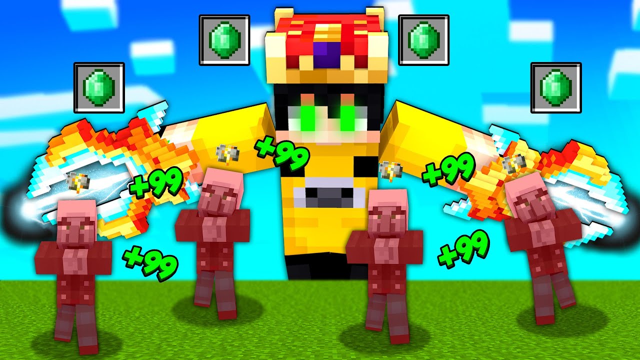 KÖYLÜLERİ ÖLDÜRDÜKÇE PARA KAZANIYORUM! - Minecraft