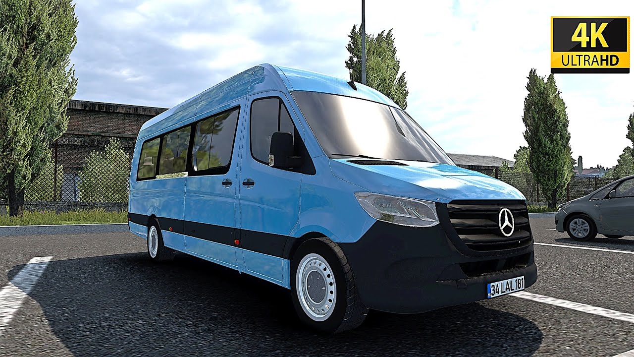 Mercedes-Benz Sprinter - Euro Truck Simulator 2 |Car Mod| - 4k Gameplay