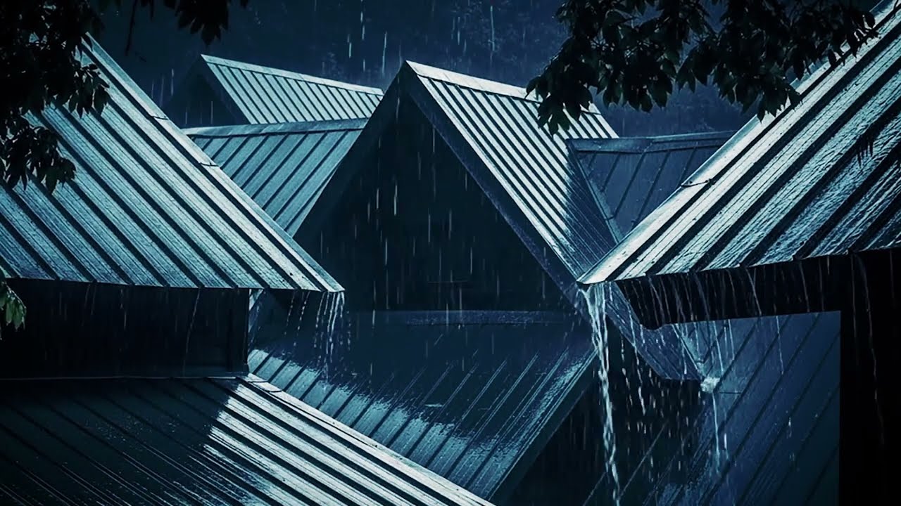 Asleep in 5 Minutes | Heavy Rain & Massive Thunder on Metal Roof