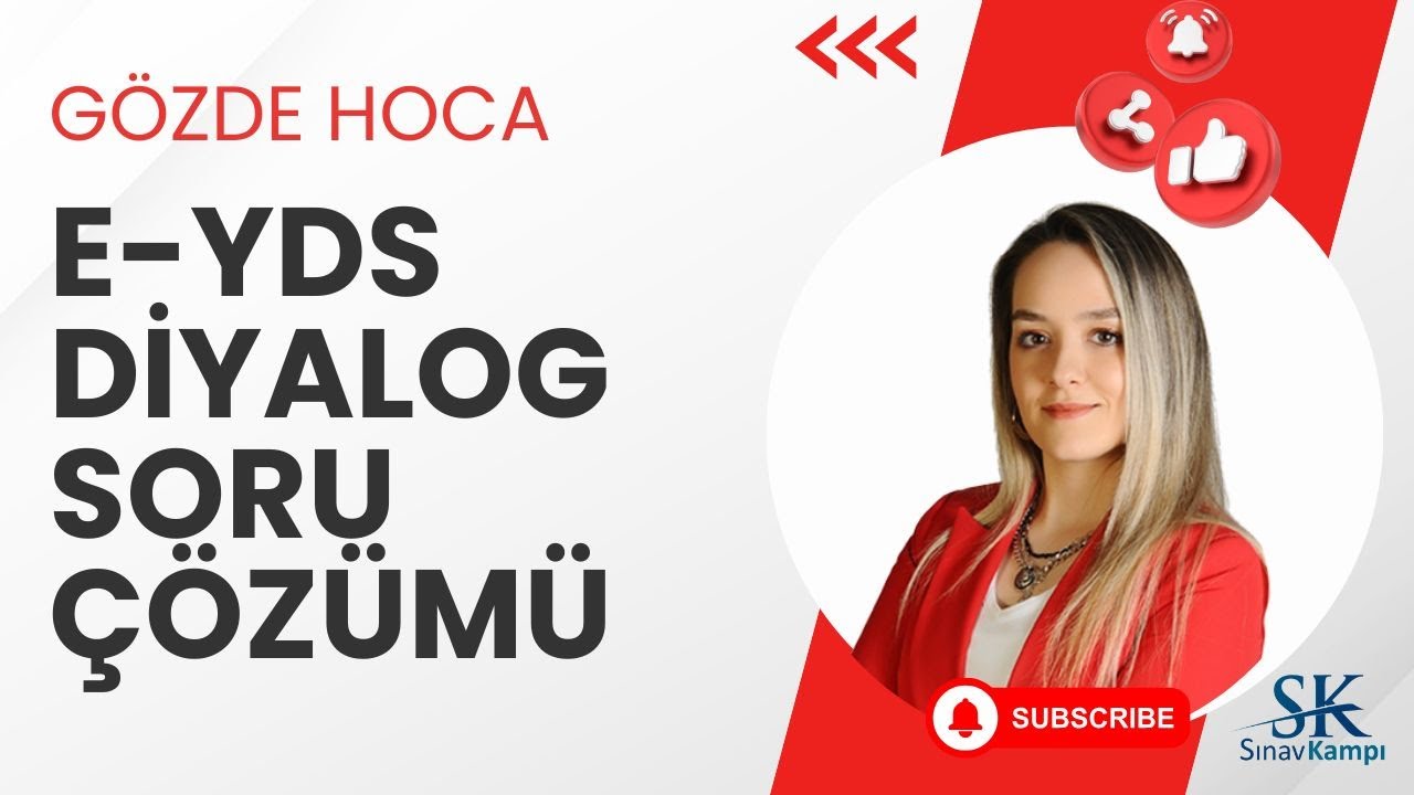 E-YDS DİYALOG SORU ÇÖZÜMÜ | GÖZDE HOCA
