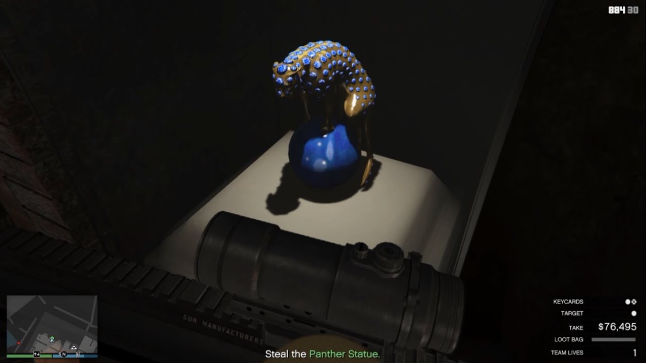 GTA Online - Cayo Perico Panther Statue Solo (Stealth) - Easiest Way Out [$1.7+]