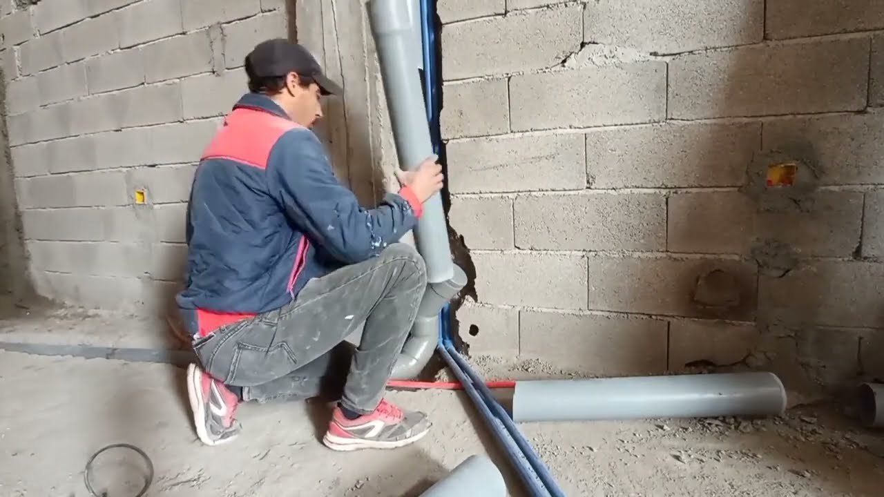 طريقة تركيب أنابيب الصرف الصحي للمنزل بطريقة حترفية