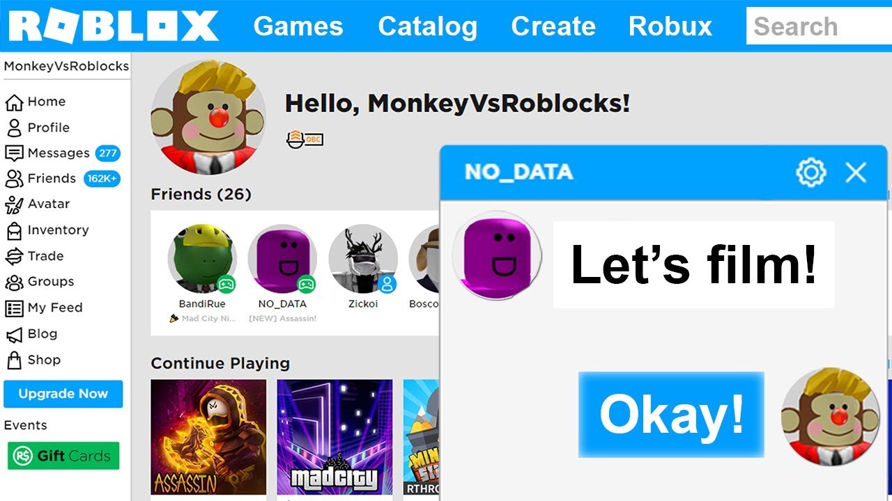 PLAYING ASSASSIN WITH NO_DATA!! (Roblox Assassin)