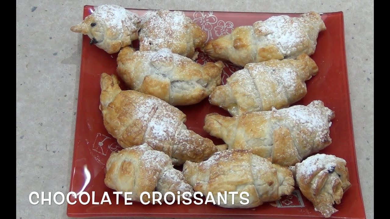 Chocolate Croissant cheaters 3 ingredient video recipe cheekyricho