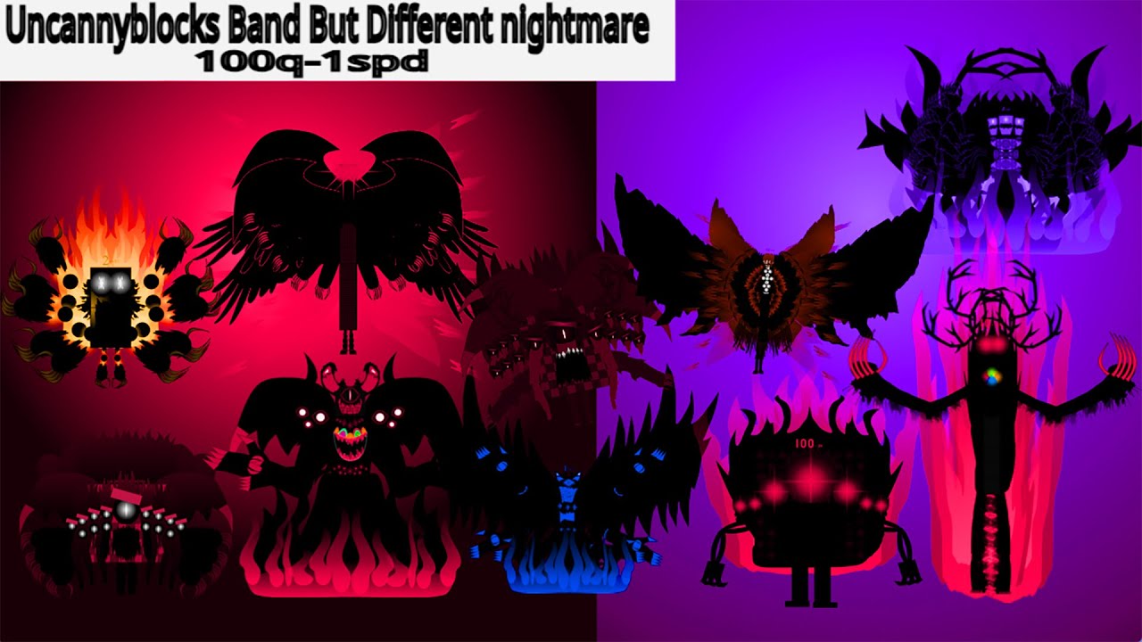 Looking For Uncannyblocks Band But Different nightmare (1B-100Q)  A long strip part- 3 remix