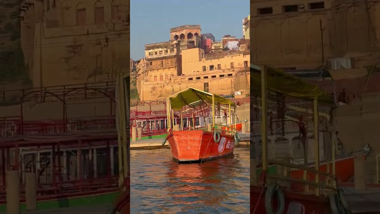 Varanasi ghats of Banaras on Ganges 
