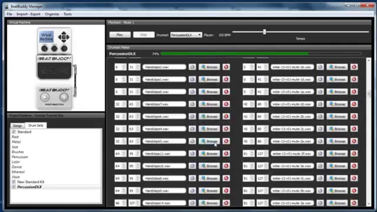 BeatBuddy Manager Drum Set Editor Tutorial 3 - Installing user kits & Creating kits