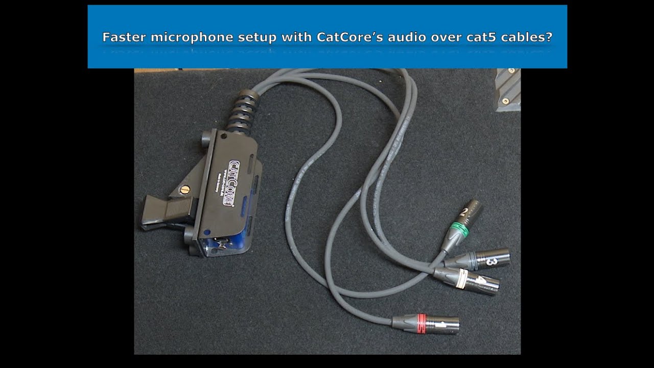 Faster microphone setup for you drums? Audio over cat cables may be the solution.