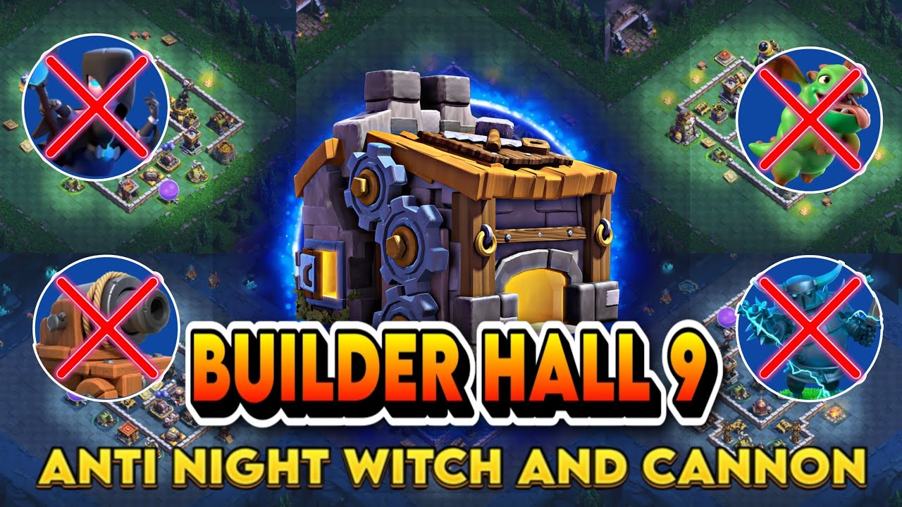 NEW TOP-10 BUILDER HALL 9 BASE WITH LINK + REPLAY || BH9 ANTI-6 STAR BASE || BH9 BASE ANTI WITCH