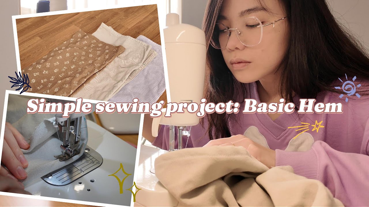 Sewing Vlog | Hemming my pants on a lazy, brain-fogged day.