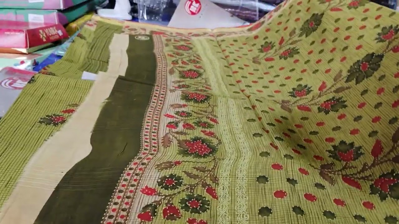B. K saree with blouse piece 👈dwibedy Garmennt jignipur 
