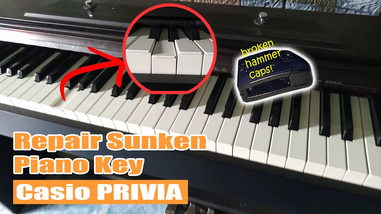 Repair Sunken Piano Key Casio Privia
