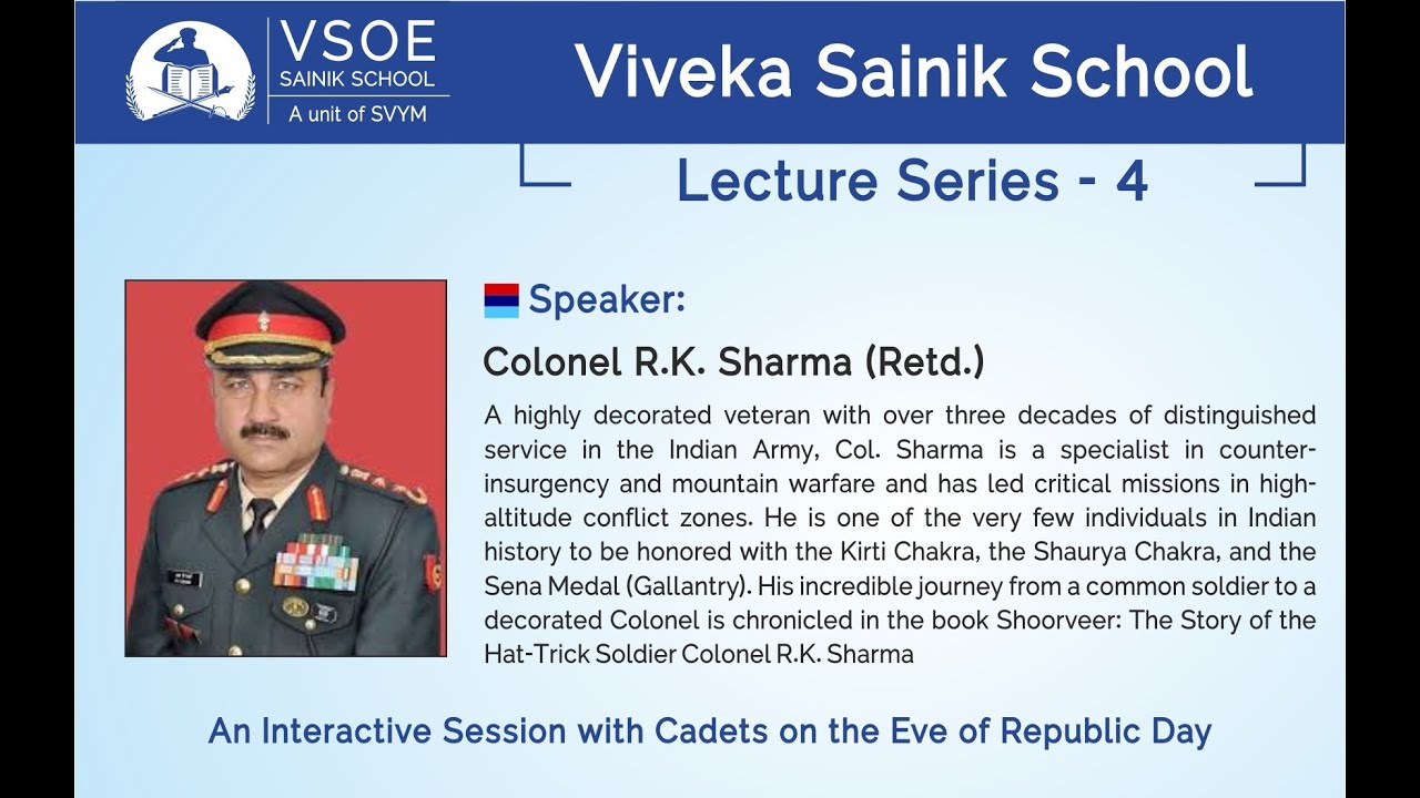 Viveka Sainik School Lecture Series | 04