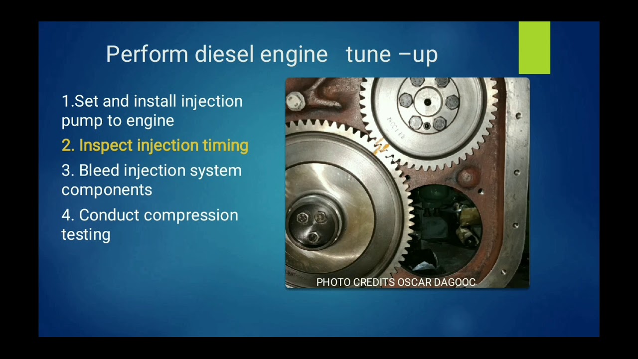 Diesel engine tune-up( Automotive Servicing NC I)