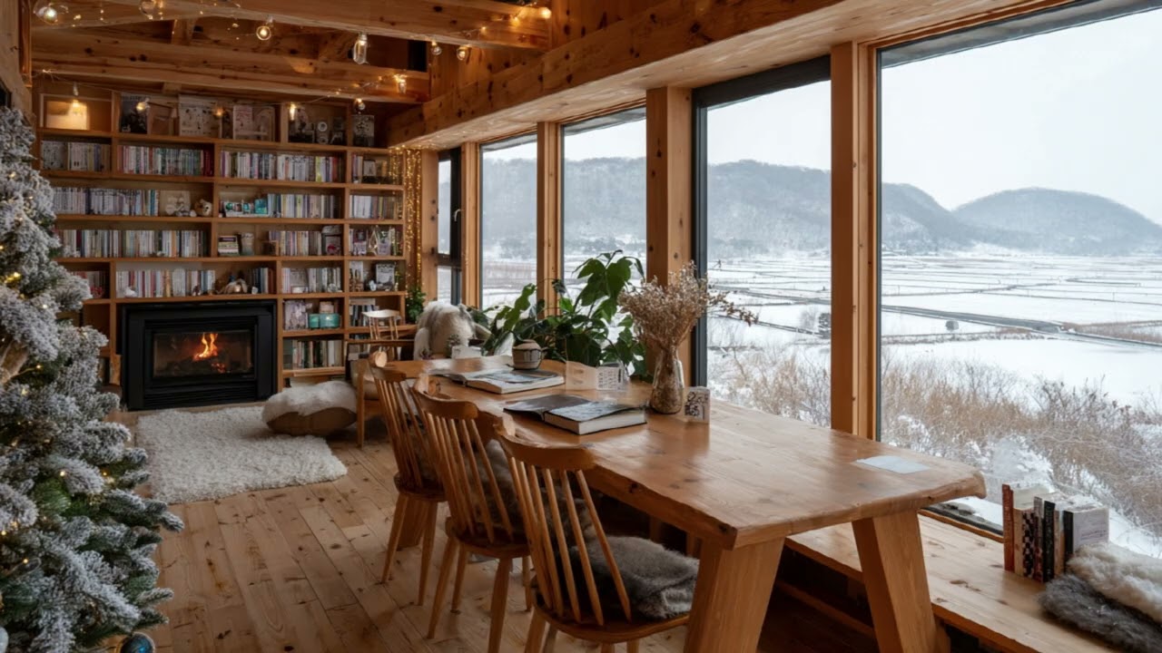 [중간광고없음] 눈 덮인 시골 들판을 바라보며 듣는 겨울 피아노🌨️📚 | Cozy Winter Newage