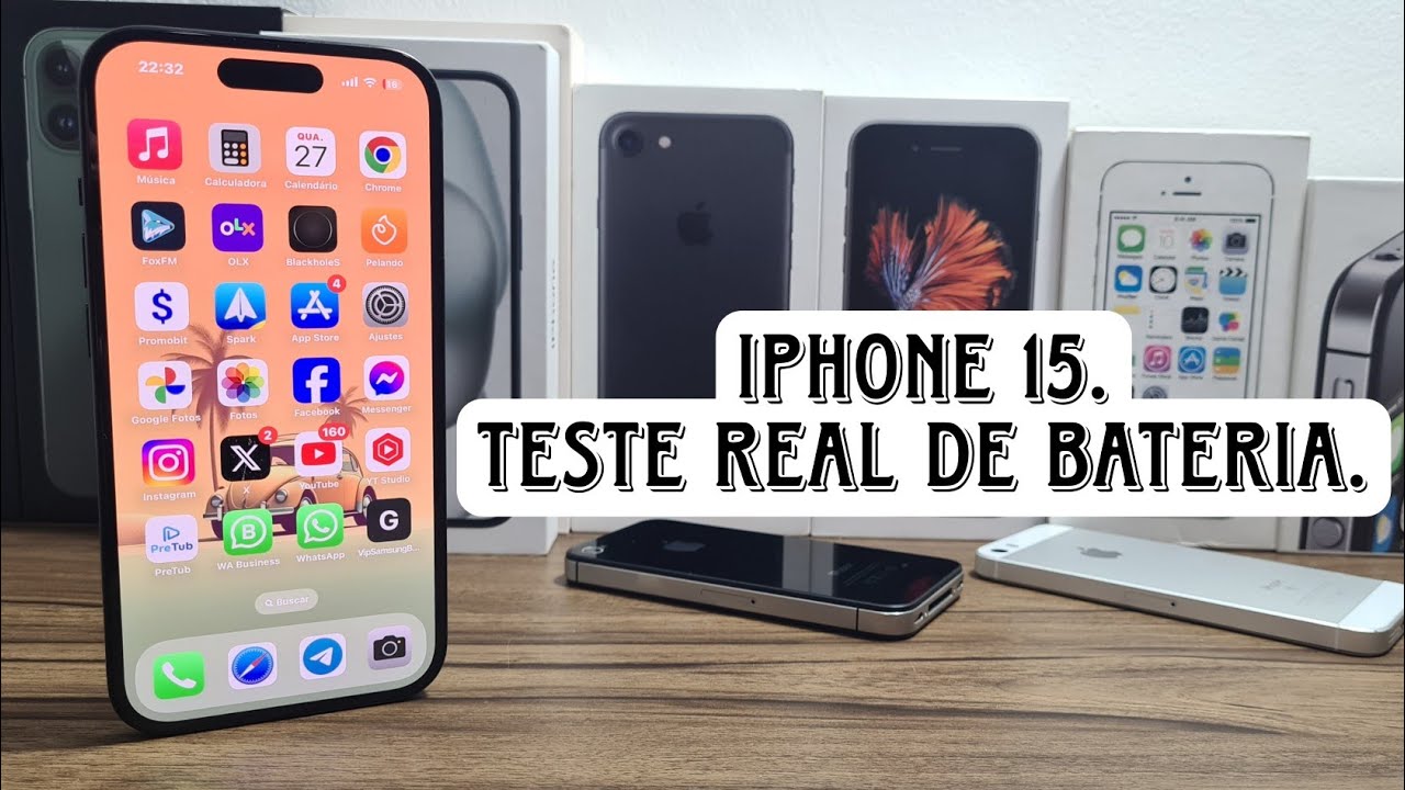 iPhone 15! Teste real de bateria! Aguenta um dia de uso?