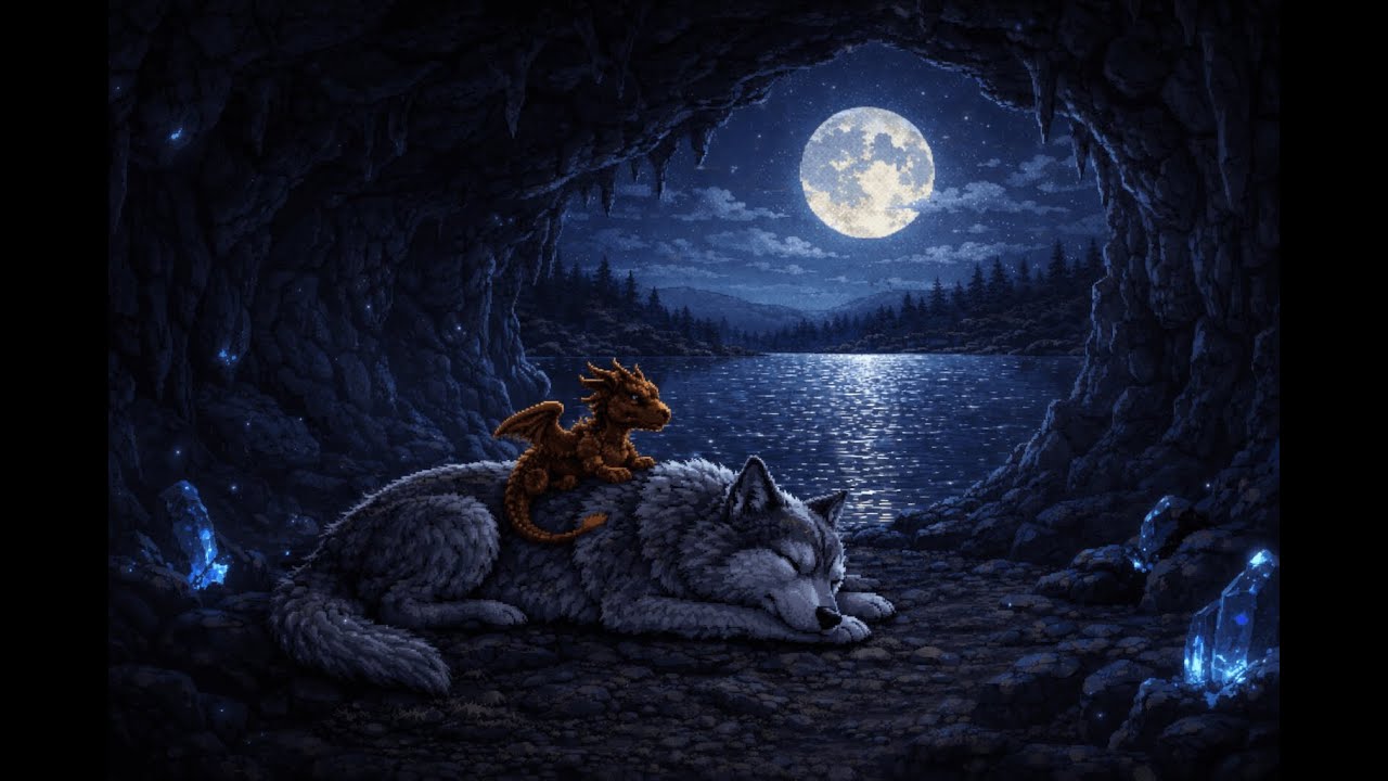 🐉 Crystal Cave 🐉 | Cozy Fantasy Silent Dragon Lofi Beats to Relax, Study & Sleep
