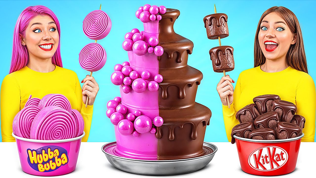 Sakız vs &Ccedil;ikolatalı Yemek Meydan Okumak | Komik Mutfak Savaşı Multi DO Challenge