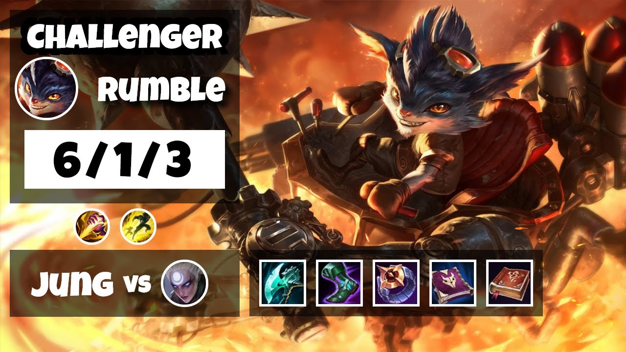Rumble vs Diana EU Challenger JUNGLE (6/1/3) - v11.12